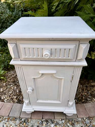 Attractive Antique Painted Bedside Cupboard