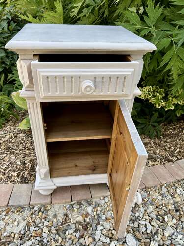 Attractive Antique Painted Bedside Cupboard