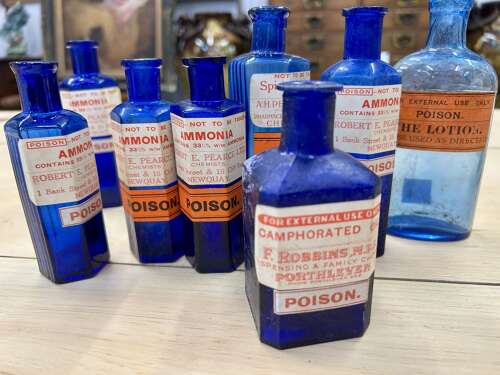 Old Chemist Poison Bottles