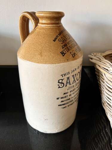Scarce, Welsh typographic Stone Flagon