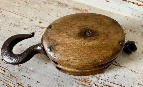 Large, Antique Ship's (or warehouse) Pulley