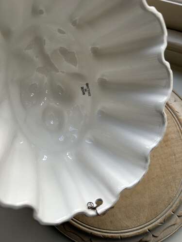 Large White Ironstone Jelly Mould