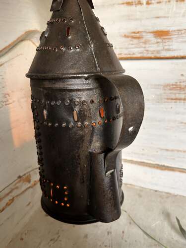 Antique Pierce-Sided Farm Lantern