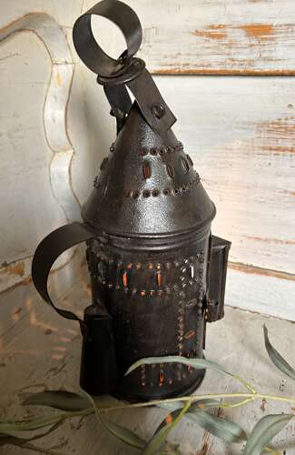 Antique Pierce-Sided Farm Lantern