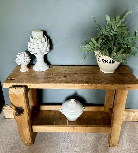 Antique Workbench CONSOLE TABLE